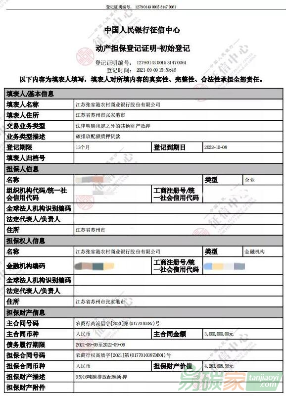 300萬元！張家港發(fā)放蘇州首單“碳權(quán)貸”